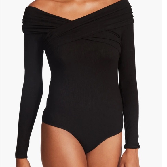 NWT Steve Madden Off The Shoulder Long Sleeve Bodysuit - Picture 2 of 8
